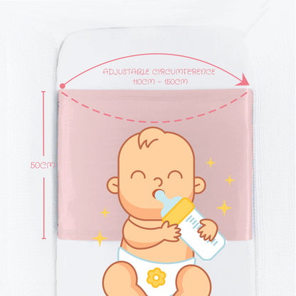 Silk Cot Mattress Sleeve 100% Pure Mulberry Silk Slip for Baby Cribs - Pink