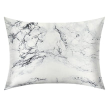 Load image into Gallery viewer, Calacatta Marble Silk Pillowcase-  NZ Standard Size - Zip Closure
