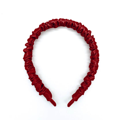 100% Mulberry Silk Scrunchie Headband - Black - Lovesilk.co.nz