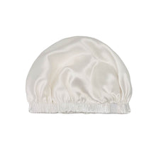 Load image into Gallery viewer, Classic Double Layer Adjustable Women Mulberry Silk Hair Hair Wrap Bonnet -Ivory White
