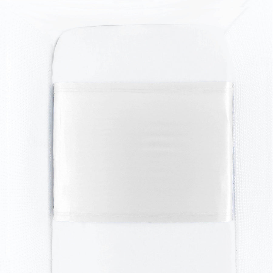 Ivory white mulberry silk cot mattress sleeve on baby mattress – LS Silk NZ