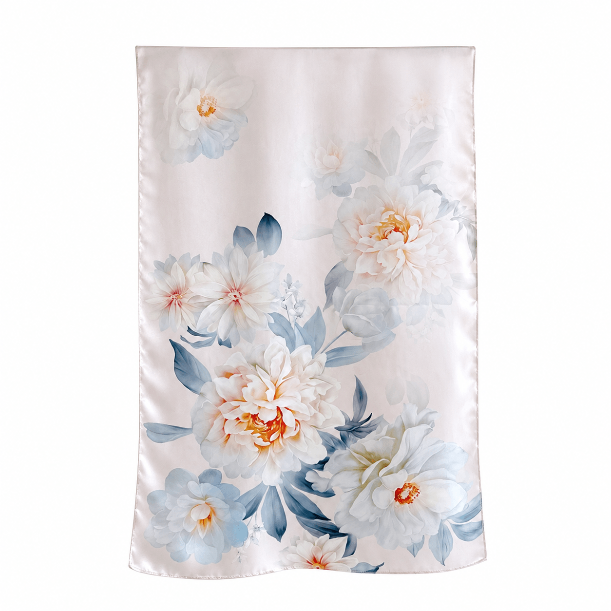 Blush Cascade Pure Mulberry Silk Extra Large Long Scarf
