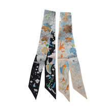 Load image into Gallery viewer, Flight of Fancy Silk Twilly Scarf Pure Mulberry Silk Skinny Scarf
