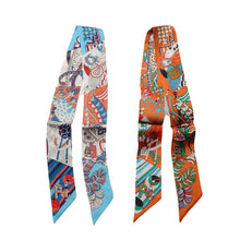 Load image into Gallery viewer, The Enigmatic Silk Twilly Scarf Pure Mulberry Silk Skinny Scarf
