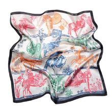 Load image into Gallery viewer, Mystical Animal Print Pure Mulberry Silk Scarf Bandana
