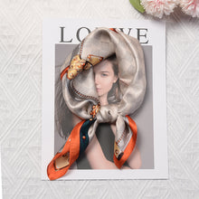 Load image into Gallery viewer, Fashion Print Pure Mulberry Silk Scarf Bandana
