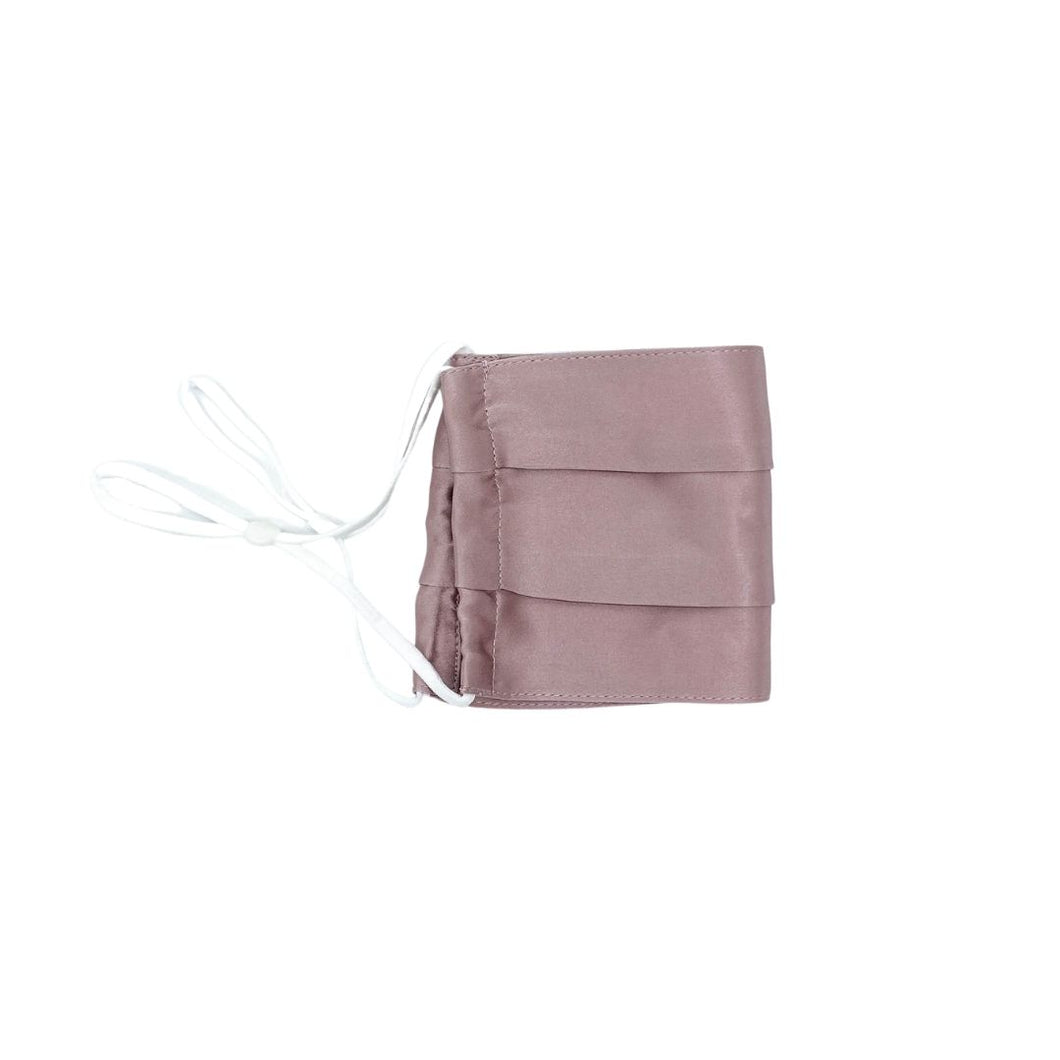 Reusable Silk Face Covering - Double Layer - 22-Momme Premium Mulberry Silk - Adjustable Ear Loops - Pink - Lovesilk.co.nz