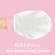 Load image into Gallery viewer, 100% Silk Exfoliating Body Glove + Face Mitt. TikTok Famous Silk Exfoliating Mitt NZ
