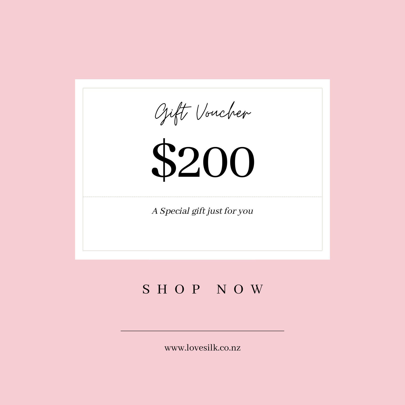 Lovesilk Online Gift Card - Lovesilk.co.nz