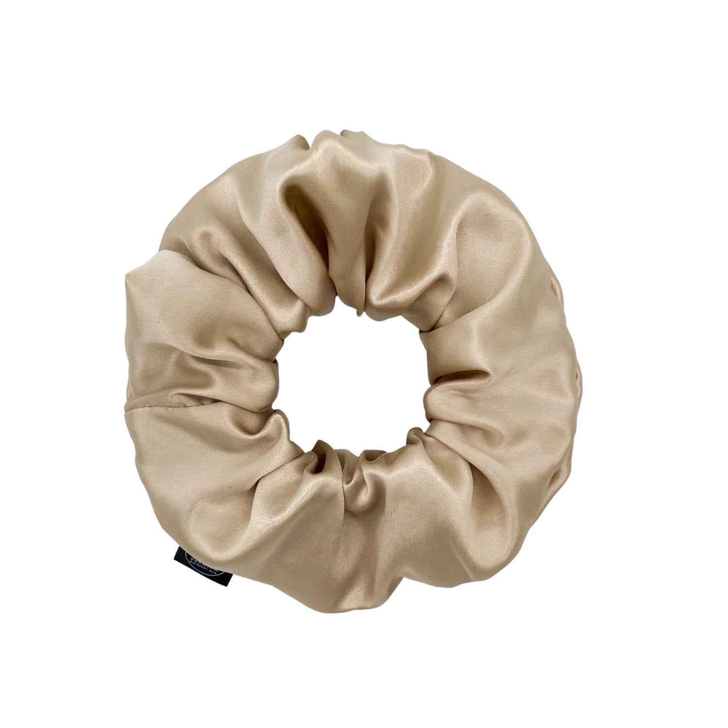 Premium Mulberry Silk Scrunchie - Champagne Gold - Extra Large - Lovesilk.co.nz