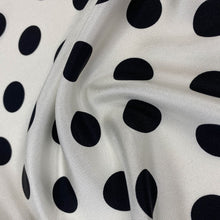 Load image into Gallery viewer, The Retro Dots - Twill Mulberry Silk Bandana - White
