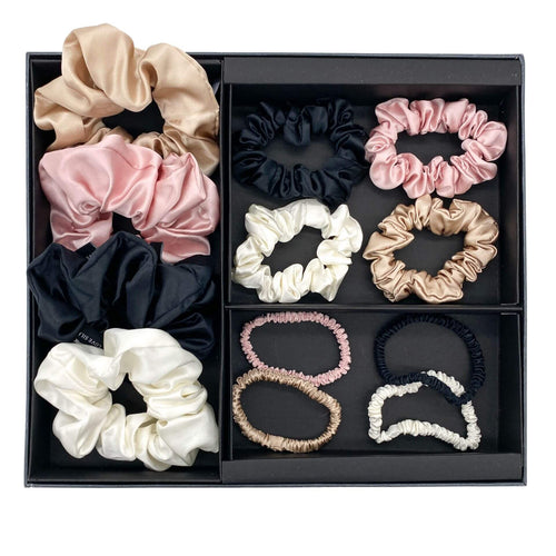 Silk Scrunchie Gift Set -  Mixed Color - Lovesilk.co.nz