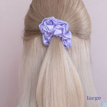 Load image into Gallery viewer, 3 Pack Premium Mulberry Silk Scrunchies - Lavender - Large - Lovesilk.co.nz
