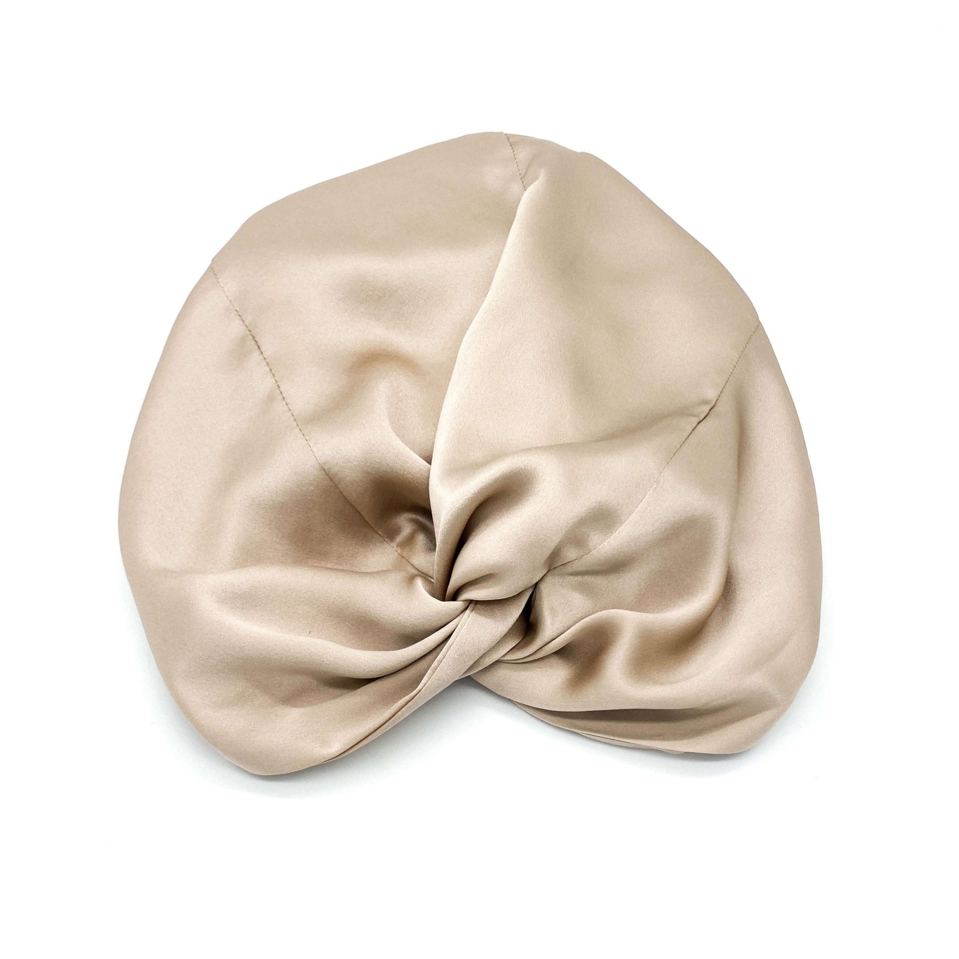 Silk Sleep Cap for Women Hair Care Natural Silk Double Layer Bonnet - Black - One Size Fits Most - Lovesilk.co.nz
