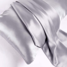 Load image into Gallery viewer, Silk Pillowcase - Silver - Queen - LOVESILK NZ
