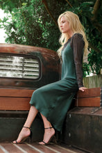 Load image into Gallery viewer, Vintage-Inspired Silk Slip Dress - Emerald - Lovesilk.co.nz
