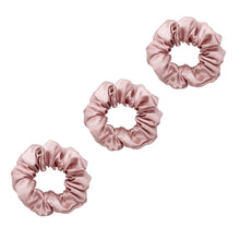 Load image into Gallery viewer, 3 Pack Premium Mulberry Silk Scrunchies - White - Medium - Lovesilk.co.nz
