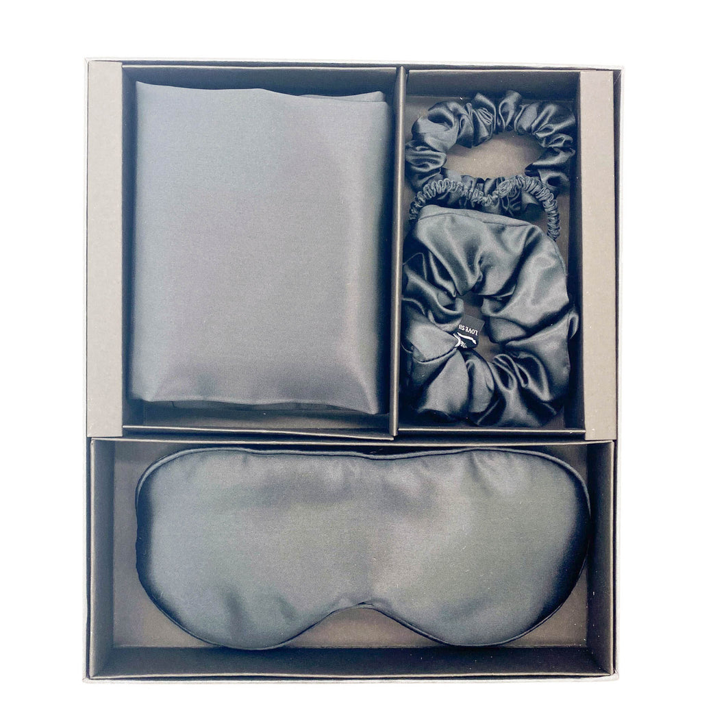 Silk Beauty Sleep Gift Set - Dark Grey / Pewter