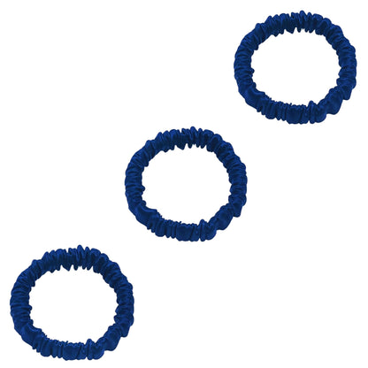 3 Pack Premium Mulberry Silk Scrunchies - Black - Mini - Lovesilk.co.nz
