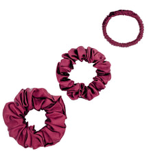 Load image into Gallery viewer, Silk Scrunchies Set - White - Mini, Small, Medium - Lovesilk.co.nz
