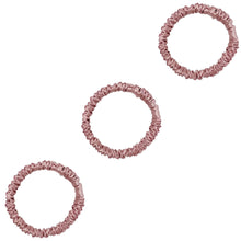 Load image into Gallery viewer, 3 Pack Premium Mulberry Silk Scrunchies - Champagne Gold - Mini - Lovesilk.co.nz
