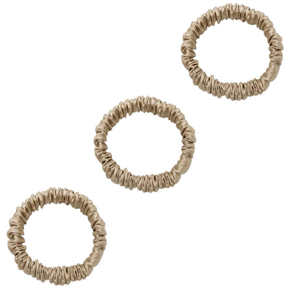 3 Pack Premium Mulberry Silk Scrunchies - Black - Mini - Lovesilk.co.nz