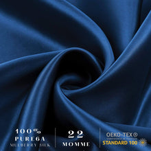 Load image into Gallery viewer, Silk Pillowcase - Blue - Standard - Lovesilk.co.nz
