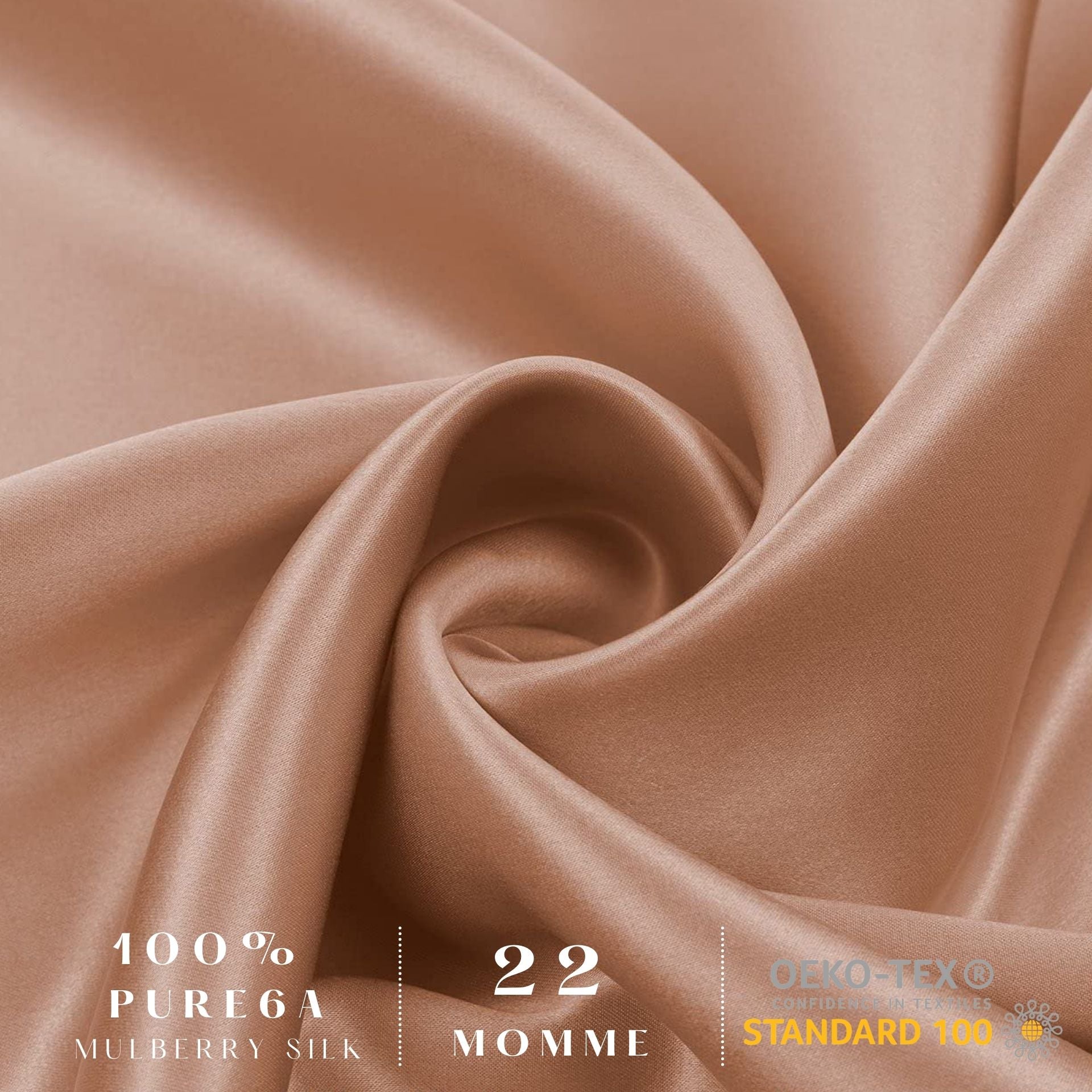 100% Mulberry Silk Pillowcase - Caramel