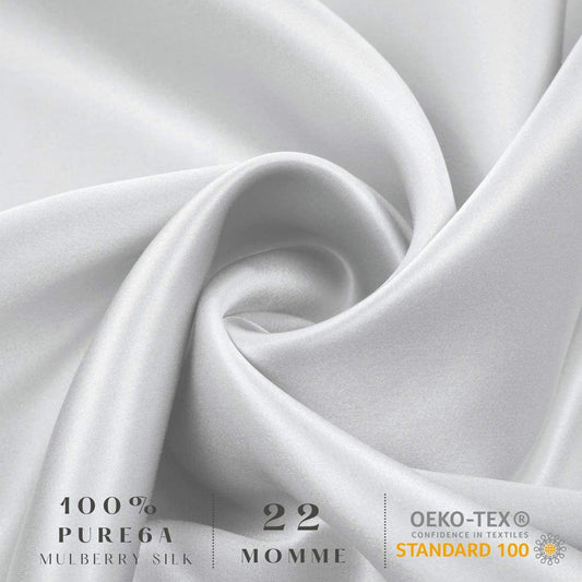Silk Pillowcase - Silver - Queen - Lovesilk.co.nz