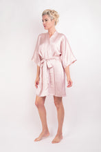 Load image into Gallery viewer, 100% Mulberry Silk Kimono Robe - Black
